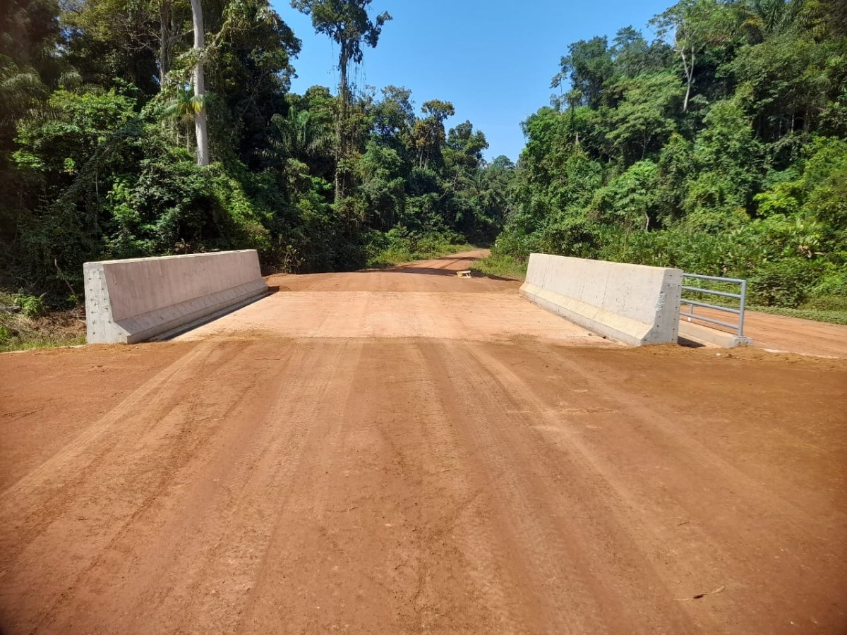 One of the completed bridges along the Kurupukari to Lethem route
