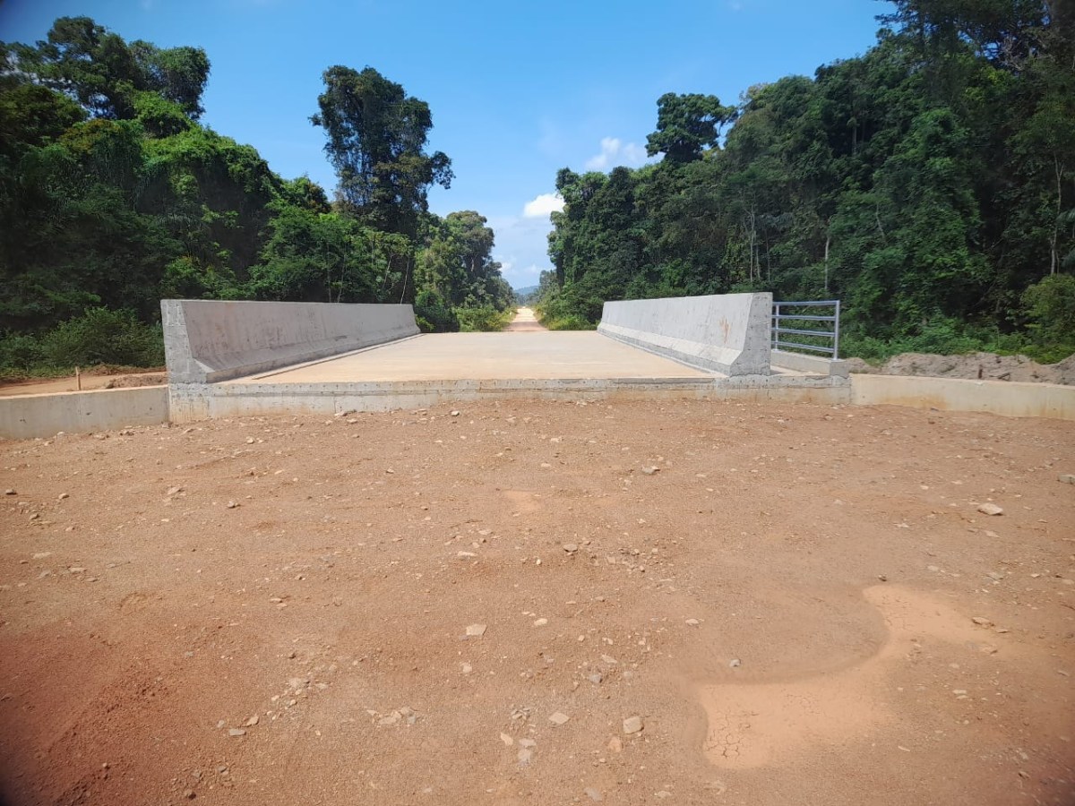 One of the completed bridges along the Kurupukari to Lethem route
