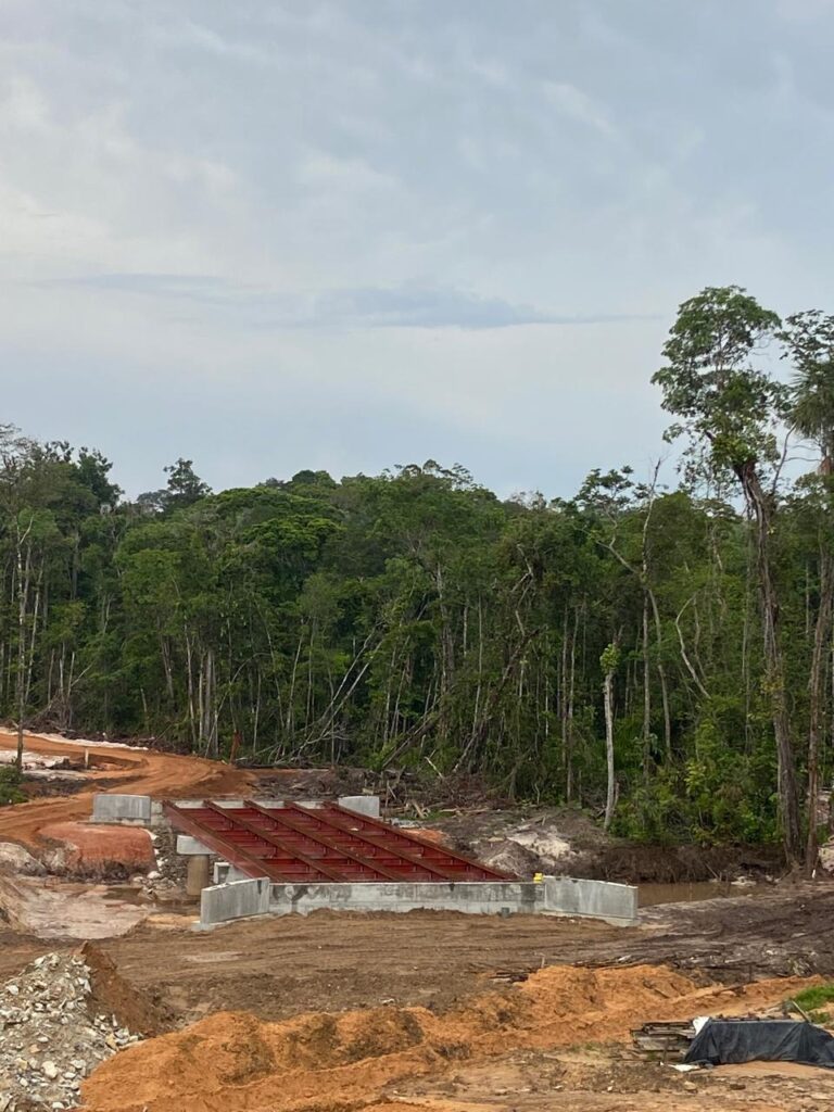 CFA Pile Bridge Construction: Aerial View