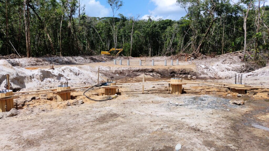 CFA Pile Bridge Construction: Piles for Wing Wall